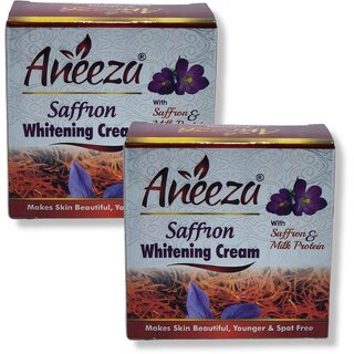                       Aneeza Saffron Whitening Cream with saffron and milk protein 20g (Pack of 2)                                              