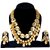Kundan Necklace Gold Plated Four Layers Kundan Stones Peech Moti Back Side Handmade Meena Work Jewelry Set for Women