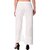 Pack of 2 Women Relaxed Cream, White Cotton Blend Trousers