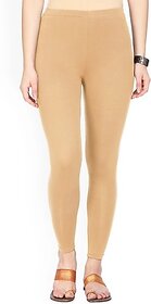 Ankle Length  Western Wear Legging (Beige, Solid)