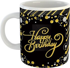 Printed Happy Birthday Cups, Best Gifts -D320 Ceramic Coffee Mug  (325 ml)