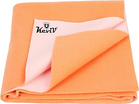Keviv Cotton Baby Bed Protecting Mat  (Peach, Extra Large)