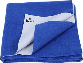 Keviv Cotton Baby Bed Protecting Mat  (Royal Blue, Medium)