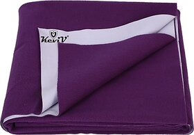 Keviv Cotton Baby Bed Protecting Mat  (Plum, Small)