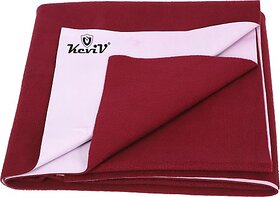 Keviv Cotton Baby Bed Protecting Mat  (Maroon, Medium)