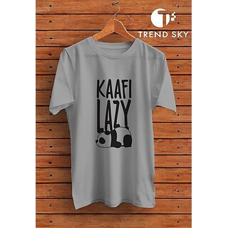 Premium Men Graphic Print Men Grey Round Neck Polyester Casual T-Shirt 2025 at ShopCircuit | OND