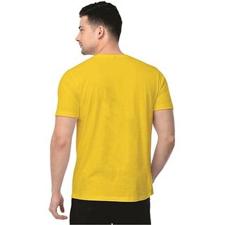 Chic Men Graphic Print Men Yellow Round Neck Polyester Casual T-Shirt 2025 at ShopCircuit | ONDC