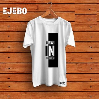 Modern Men Typography Men White Round Neck Polyester Casual T-Shirt 2025 at ShopCircuit | ONDC