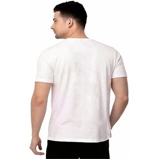 Modern Men Typography Men White Round Neck Polyester Casual T-Shirt 2025 at ShopCircuit | ONDC