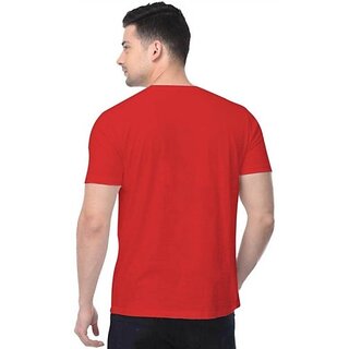 Elegant Men Printed Men Red Round Neck Polyester Casual T-Shirt 2025 at ShopCircuit | ONDC
