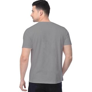 Latest Men Printed Men Grey Round Neck Polyester Casual T-Shirt 2025 at ShopCircuit | ONDC