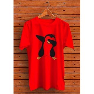 Elegant Men Printed Men Red Round Neck Casual T-Shirt 2025 at ShopCircuit | ONDC