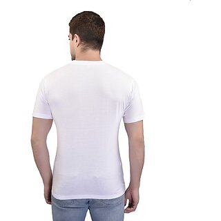 Premium Men Printed Men White Round Neck Casual T-Shirt 2025 at ShopCircuit | ONDC