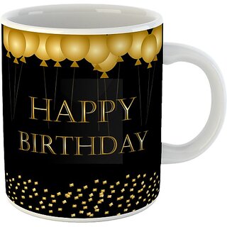 Printed Ceramic Cups, Happy Birthday Gifts For Mom, Dad, Bro, Sister -D340 Ceramic Coffee Mug  (325 ml)