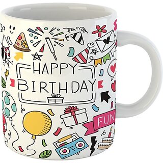 Printed Ceramic Cups, Happy Birthday Gifts For Mom, Dad, Bro, Sister -D304 Ceramic Coffee Mug (325 ml) Printed Ceramic Cups, Happy Birthday Gifts For Mom, Dad, Bro, Sister -D304 Ceramic Coffee Mug (325 ml)