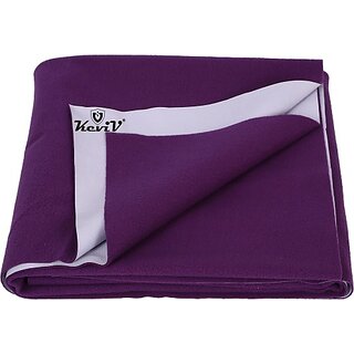 Keviv Cotton Baby Bed Protecting Mat  (Plum, Small)