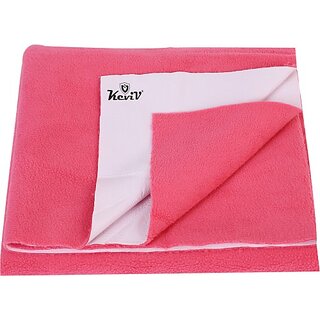 Keviv Cotton Baby Bed Protecting Mat  (Dark Pink, Medium)