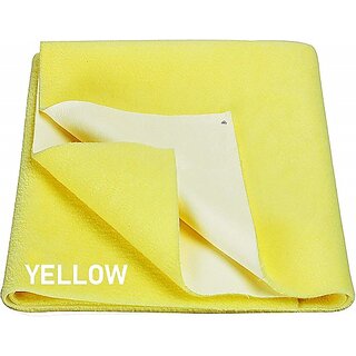                       Keviv Cotton Baby Bed Protecting Mat  (Yellow, Extra Large)                                              