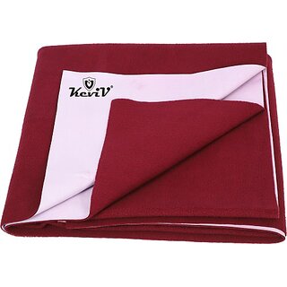 Keviv Cotton Baby Bed Protecting Mat  (Maroon, Medium)