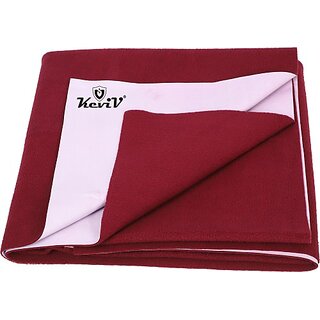                       Keviv Cotton Baby Bed Protecting Mat  (Maroon, Extra Large)                                              