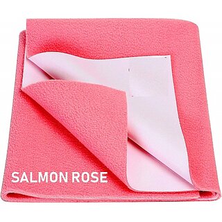                       Keviv Cotton Baby Bed Protecting Mat  (Salmon Rose, Large)                                              