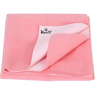                       Keviv Cotton Baby Bed Protecting Mat  (Salmon Rose, Large)                                              