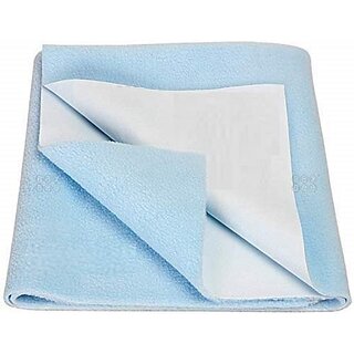                       Keviv Cotton Baby Bed Protecting Mat  (Baby Blue, Large)                                              