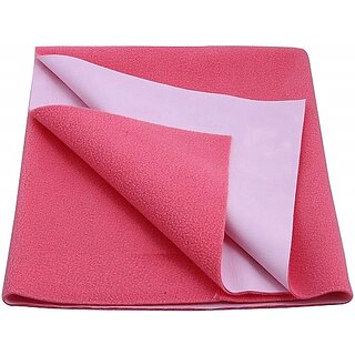                       Keviv Cotton Baby Bed Protecting Mat  (Dark Pink, Large)                                              