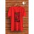 Graphic Print Men Red Round Neck Polyester Casual T-Shirt