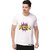 Graphic Print Men White Round Neck Casual T-Shirt