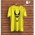 Graphic Print Men Yellow Round Neck Polyester Casual T-Shirt