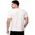 Typography Men White Round Neck Polyester Casual T-Shirt