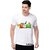 Graphic Print Men White Round Neck Casual T-Shirt