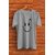 Printed Men Grey Round Neck Polyester Casual T-Shirt