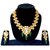 Kundan Necklace Gold Plated Kundan Stones Green Moti Back Side Hand made Meena Work Jewellery Set for Women  Girls