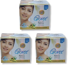 Goree BEAUTY CREAM WITH LYCOPENE AVOCADO  ALOEVERA 50g (Pack of 3)