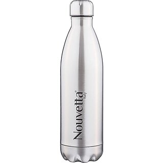                       Nouvetta Tango Double Wall Stainless Steel Flask, 1000 ml, Silver                                              