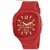 Latest Trendy Designer Red Analog Watch For Men And Kids with Square Dial with Silicone Strap