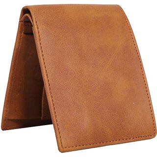                       Keviv Mens Casual, Formal Tan Genuine Leather Wallet  (5 Card Slots)                                              