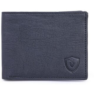                       Keviv Mens Black Artificial Leather Wallet - Mini  (10 Card Slots)                                              