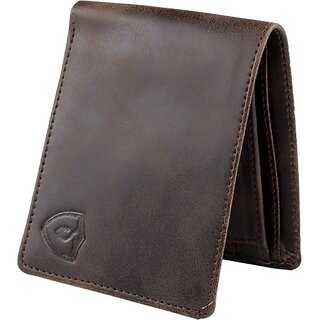                       Keviv Mens Casual, Formal Brown Genuine Leather Rfid  Wallet - Mini  (5 Card Slots)                                              