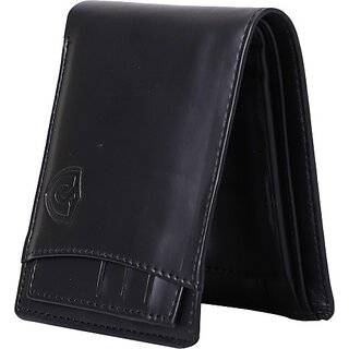                       Keviv Mens Casual, Formal Black Genuine Leather Rfid  Wallet  (7 Card Slots)                                              