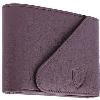                       Keviv Mens Brown Artificial Leather Wallet - Regular Size  (7 Card Slots)                                              