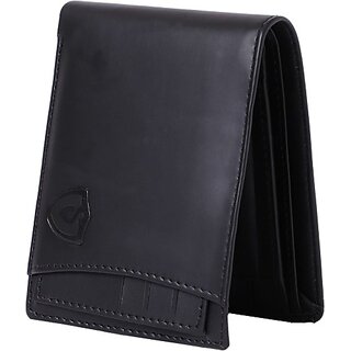                       Keviv Mens Black Genuine Leather Wallet  (8 Card Slots)                                              