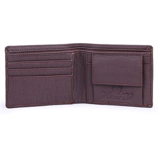                       Keviv Mens Casual Brown Artificial Leather Wallet - Mini  (3 Card Slots)                                              