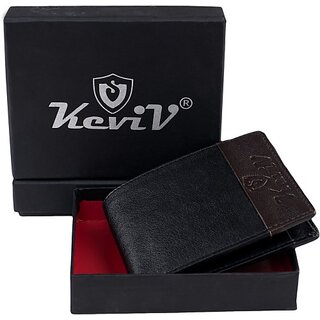                       Keviv Mens Casual, Formal, Travel, Evening/Party Black Artificial Leather Wallet - Mini  (5 Card Slots)                                              