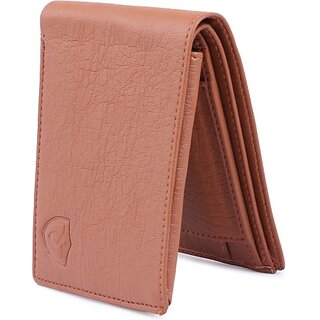                       Vsr Mens Tan Artificial Leather Wallet - Mini  (8 Card Slots)                                              