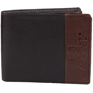                       Keviv Mens Casual Brown Genuine Leather Wallet - Mini  (5 Card Slots)                                              