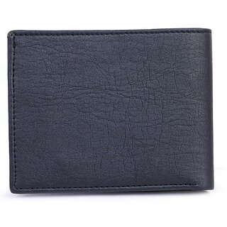                       Keviv Mens Casual Black Artificial Leather Wallet - Mini  (10 Card Slots)                                              
