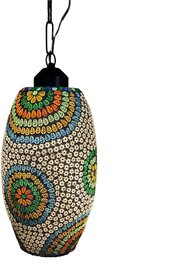 The Allchemy Multicolor Mosaic Glass Hanging Lamp